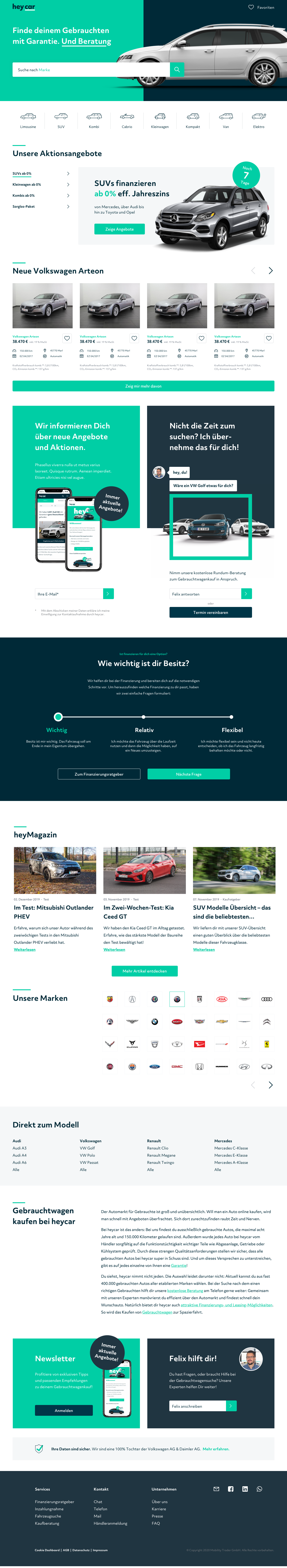 hey.car – Feature-Übersicht