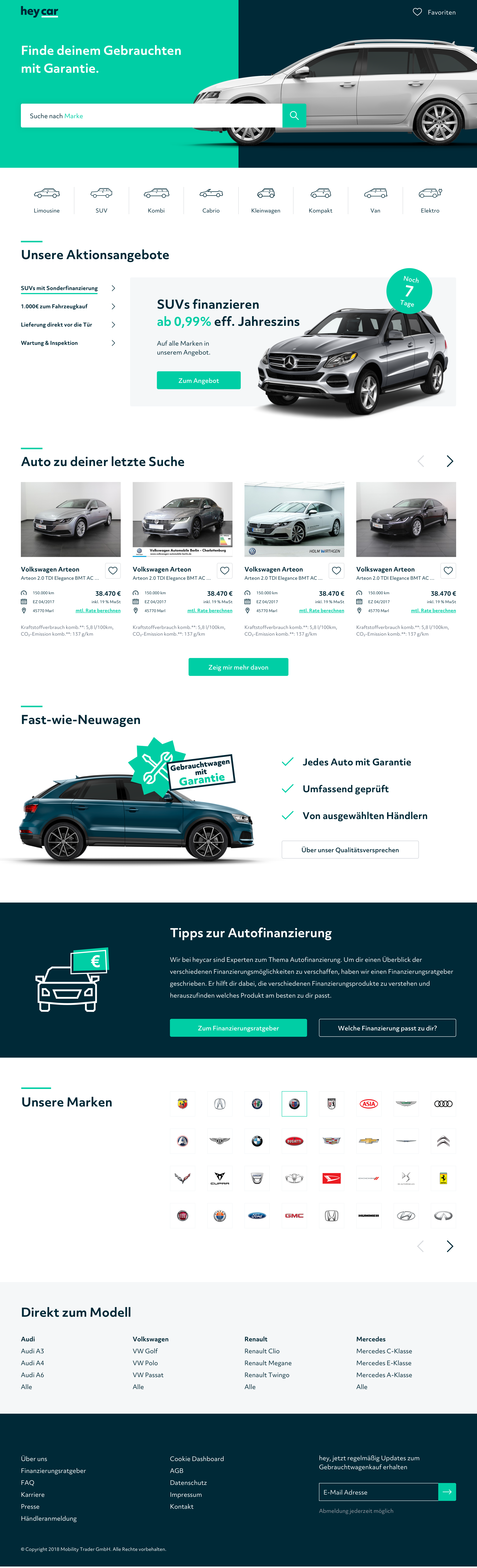 hey.car Homepage Variante 1