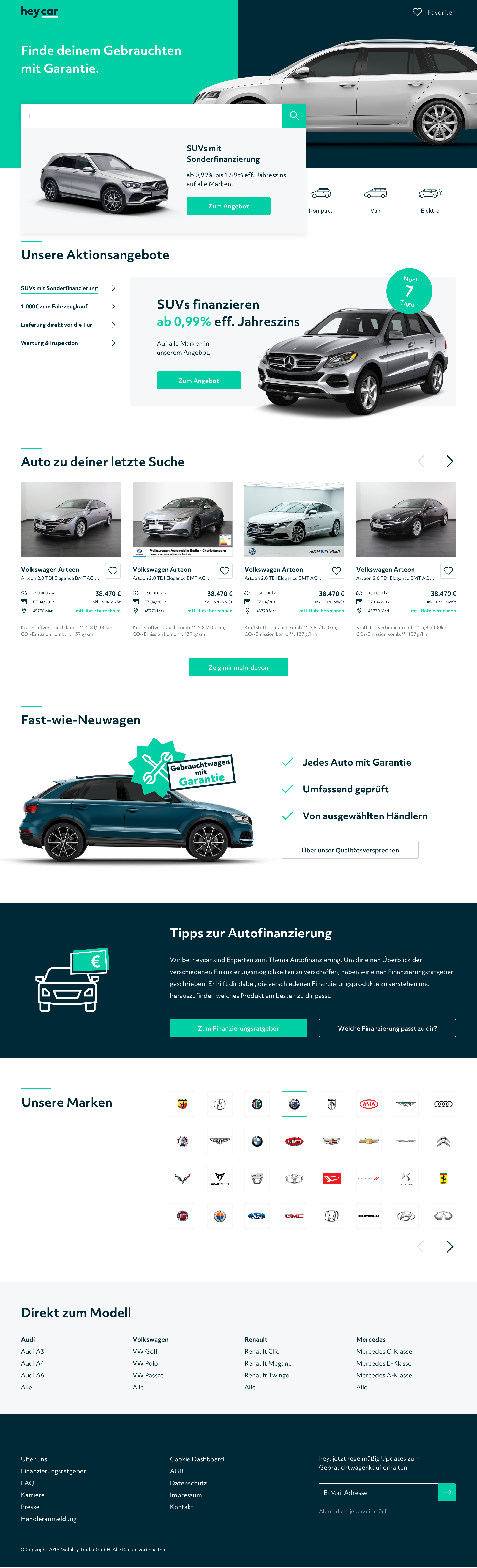 hey.car Homepage Variante 2