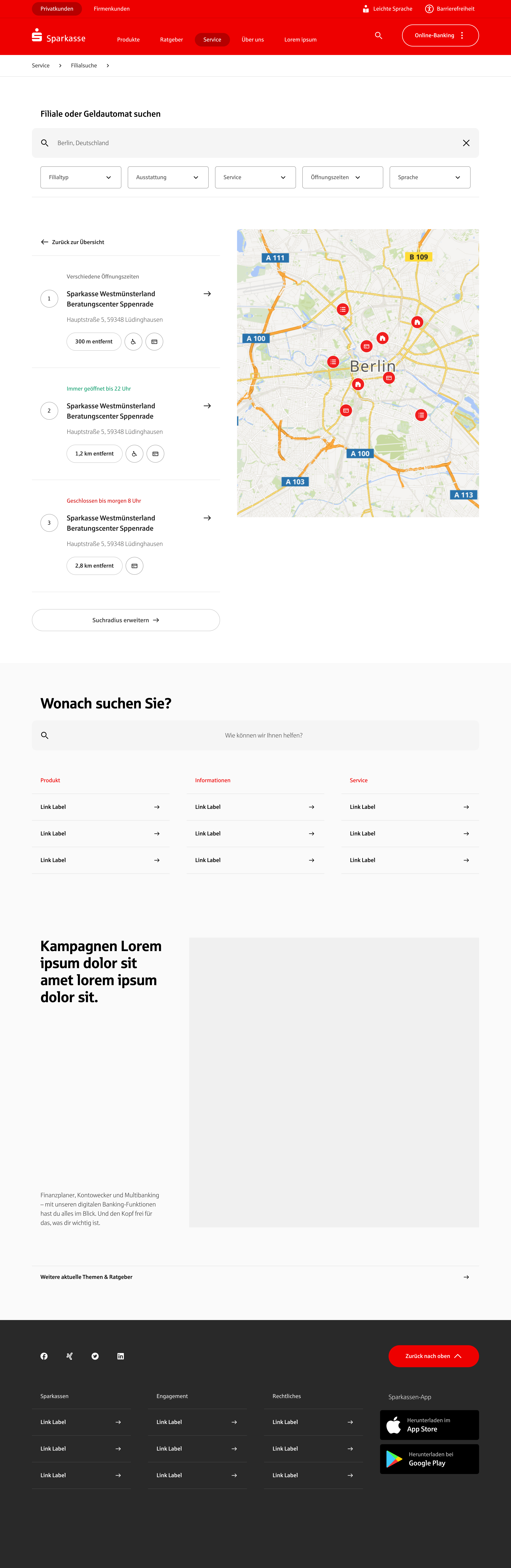 Filialfinder Desktop
