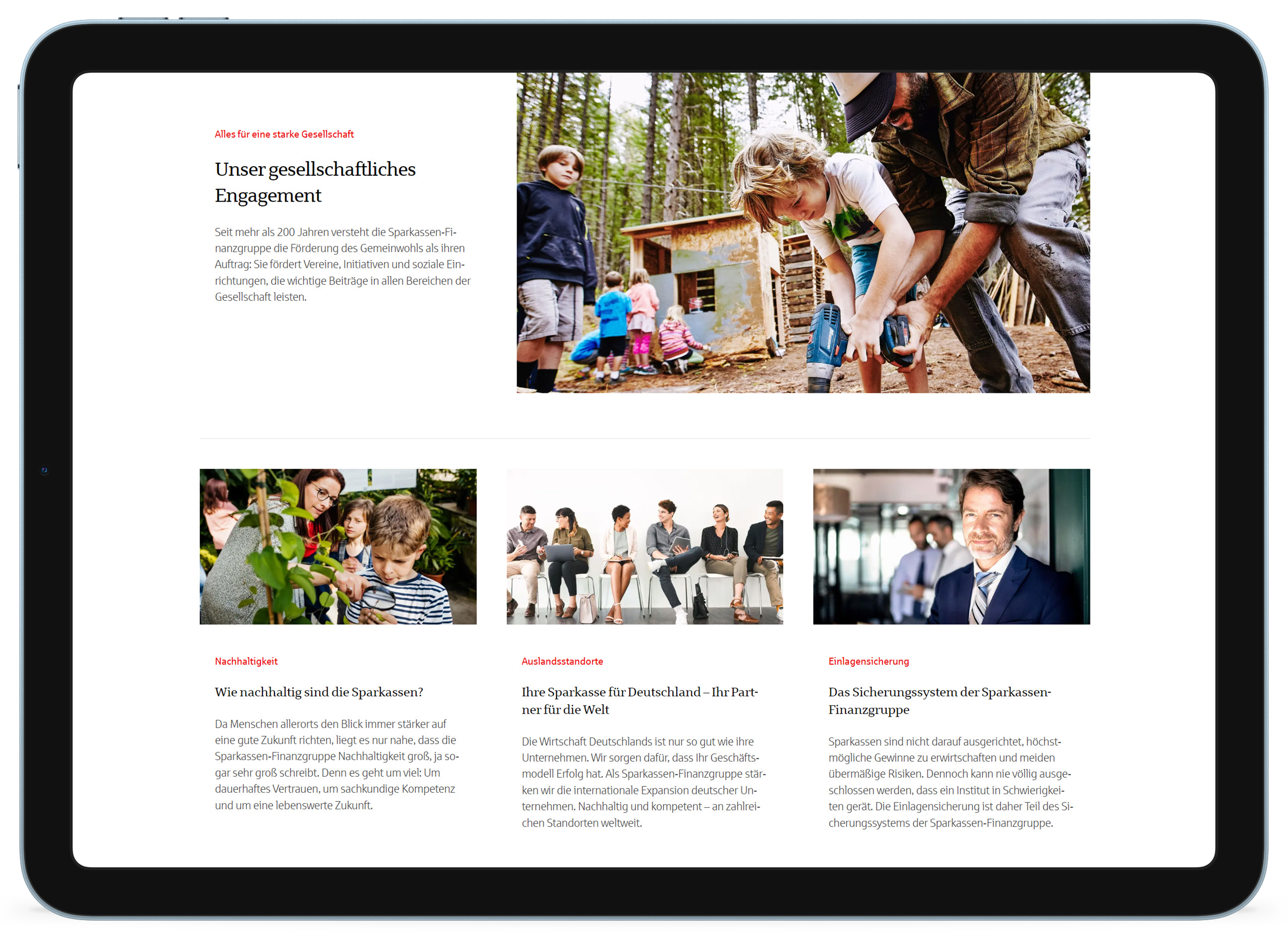Sparkasse Magazin auf iPad
