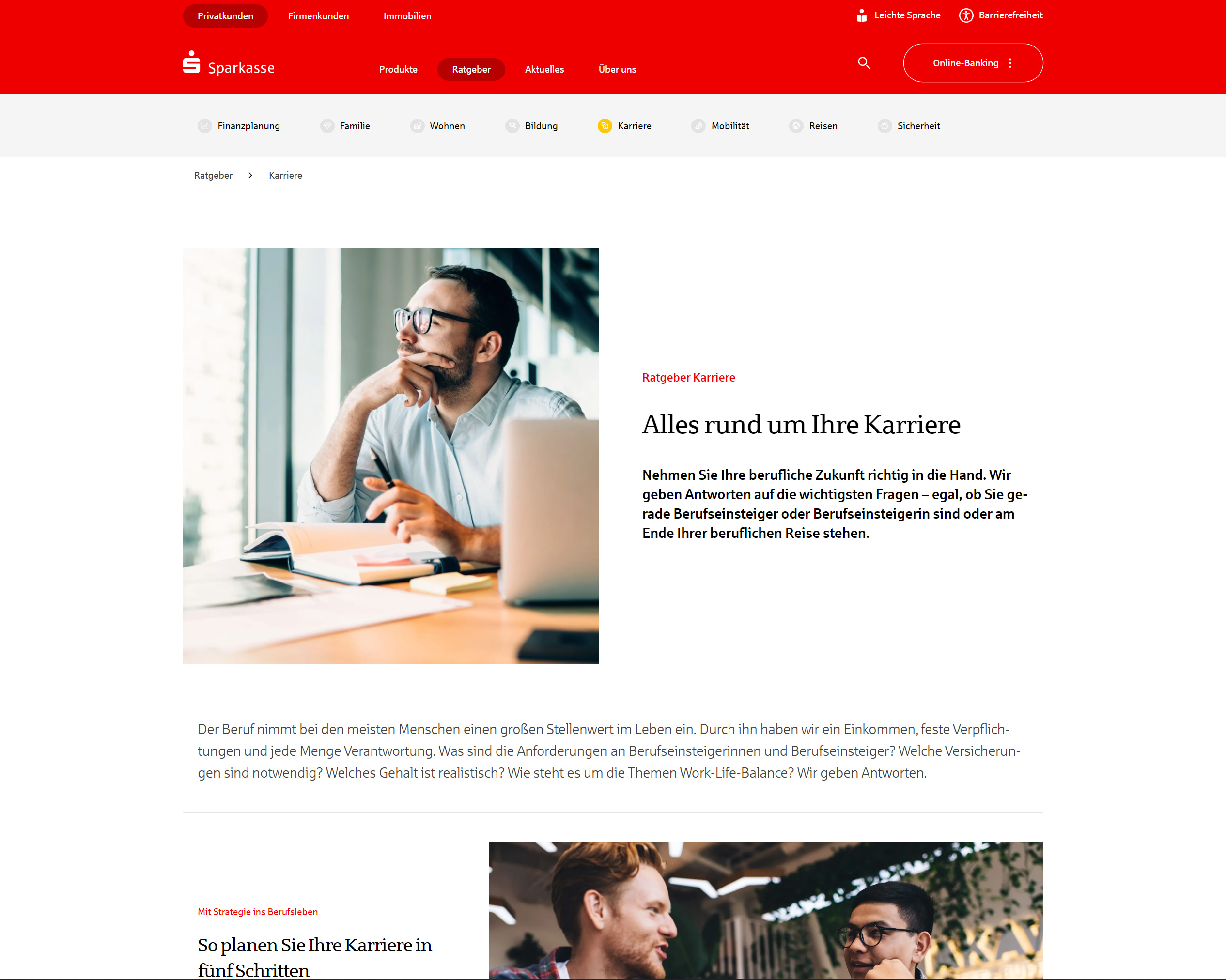 Sparkasse Ratgeber Desktop